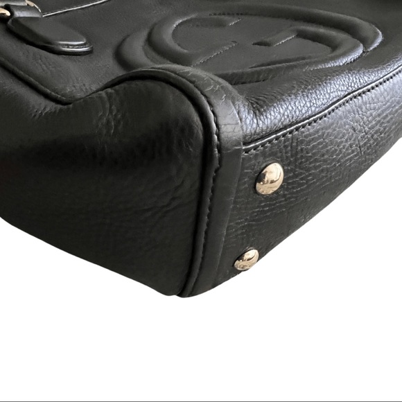 Gucci Black Lambskin Leather Soho Tote EUC with dust bag - Picture 6 of 8